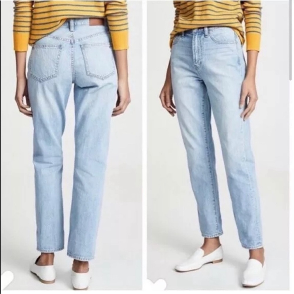 Madewell Women's Straight Leg Jeans in Light Wash Blue